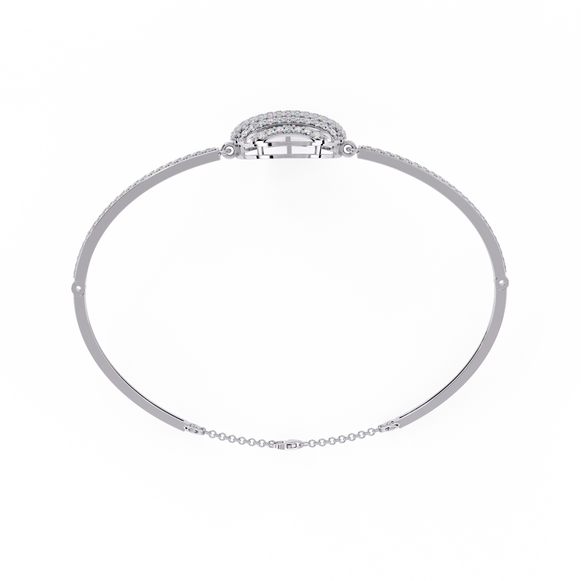 Halo Diamond Cuff Bracelet