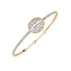 Halo Diamond Cuff Bracelet