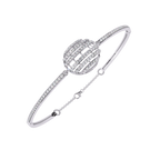 Halo Diamond Cuff Bracelet