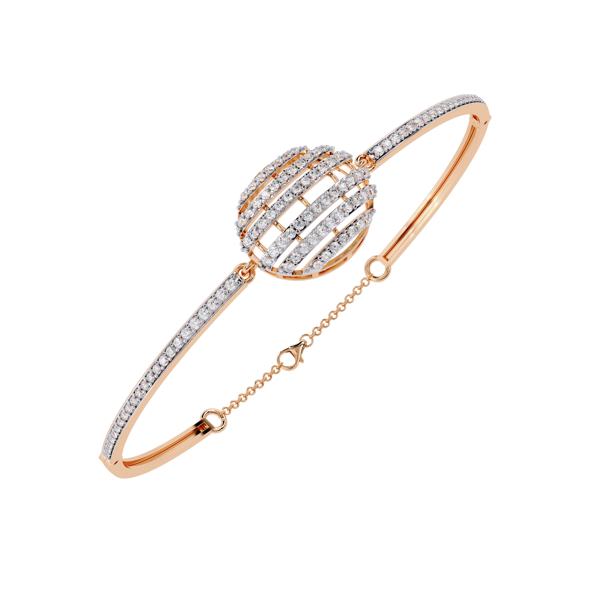 Halo Diamond Cuff Bracelet