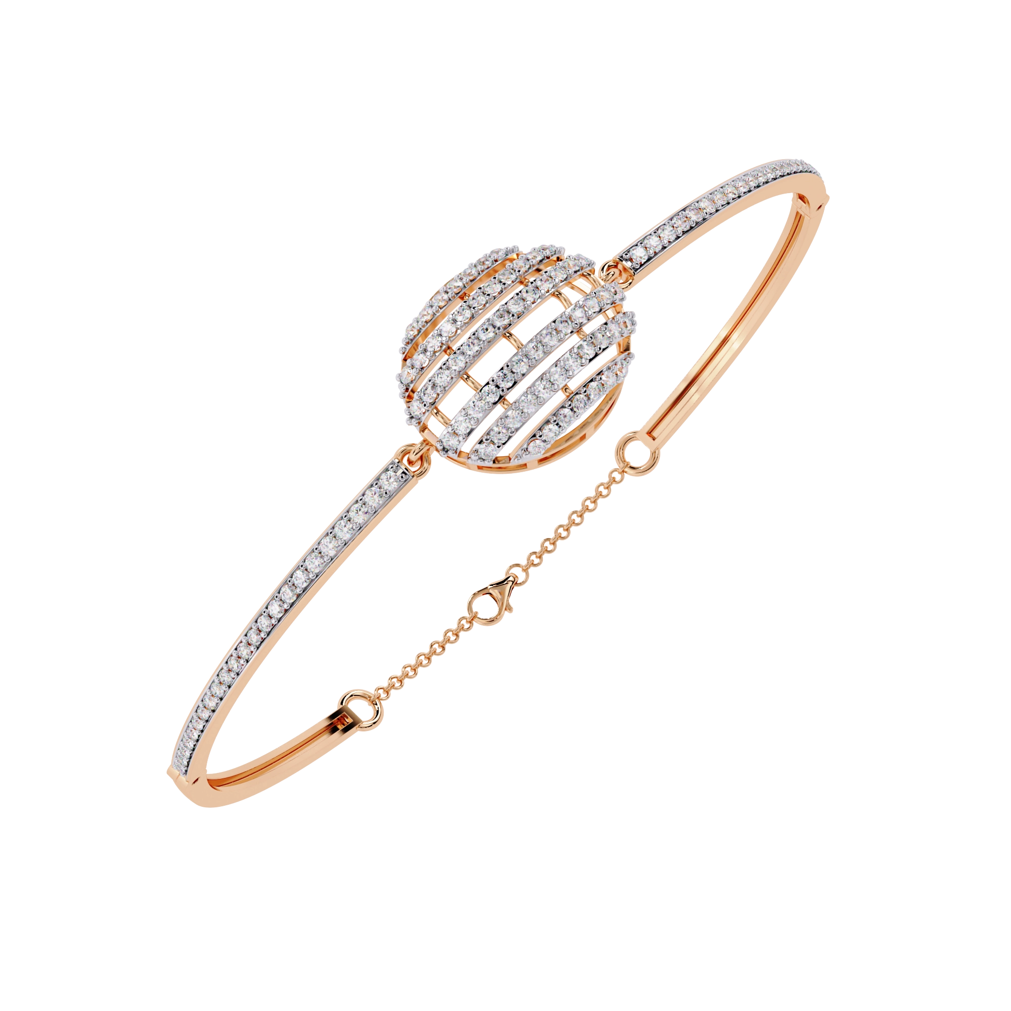 Halo Diamond Cuff Bracelet