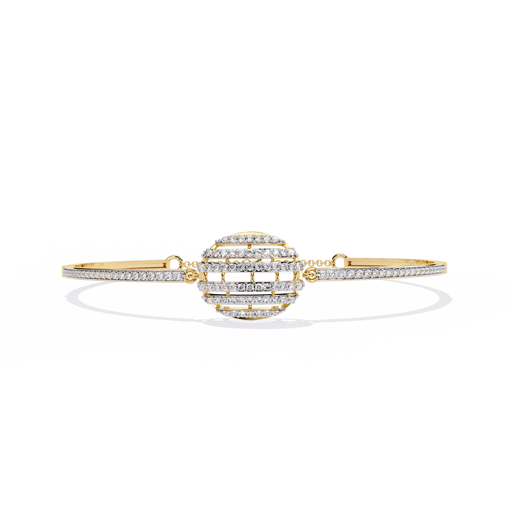 Halo Diamond Cuff Bracelet