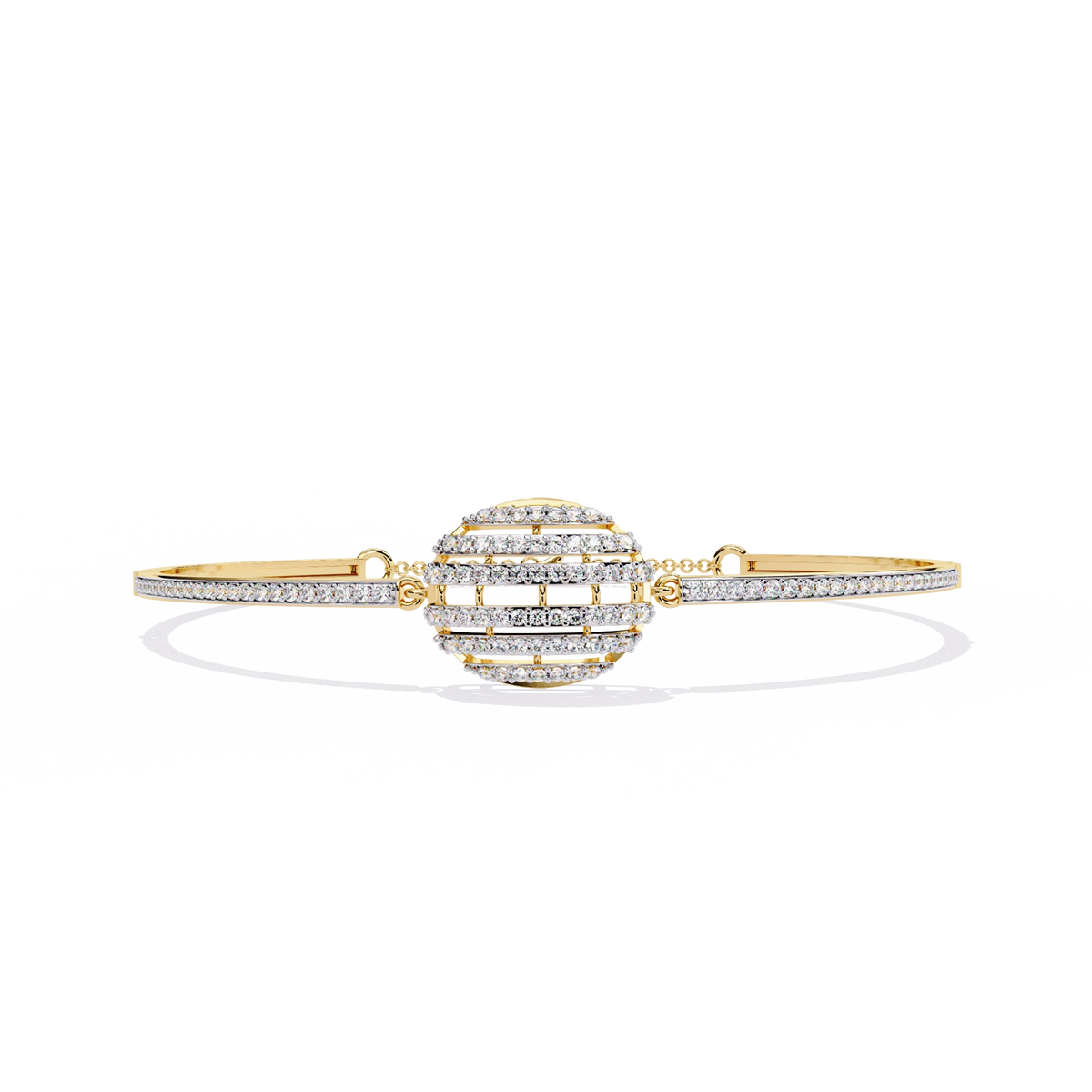 Halo Diamond Cuff Bracelet