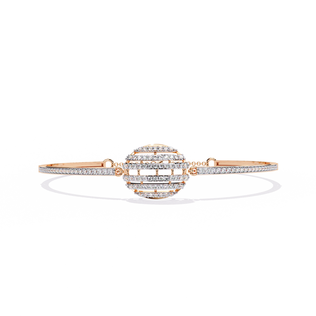 Halo Diamond Cuff Bracelet