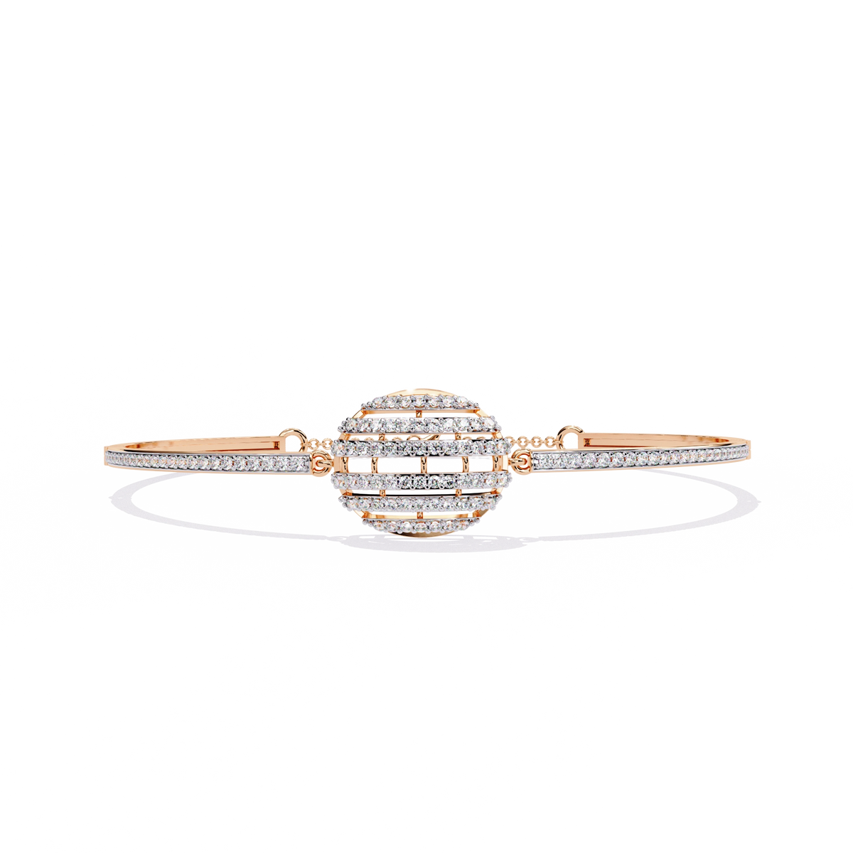 Halo Diamond Cuff Bracelet