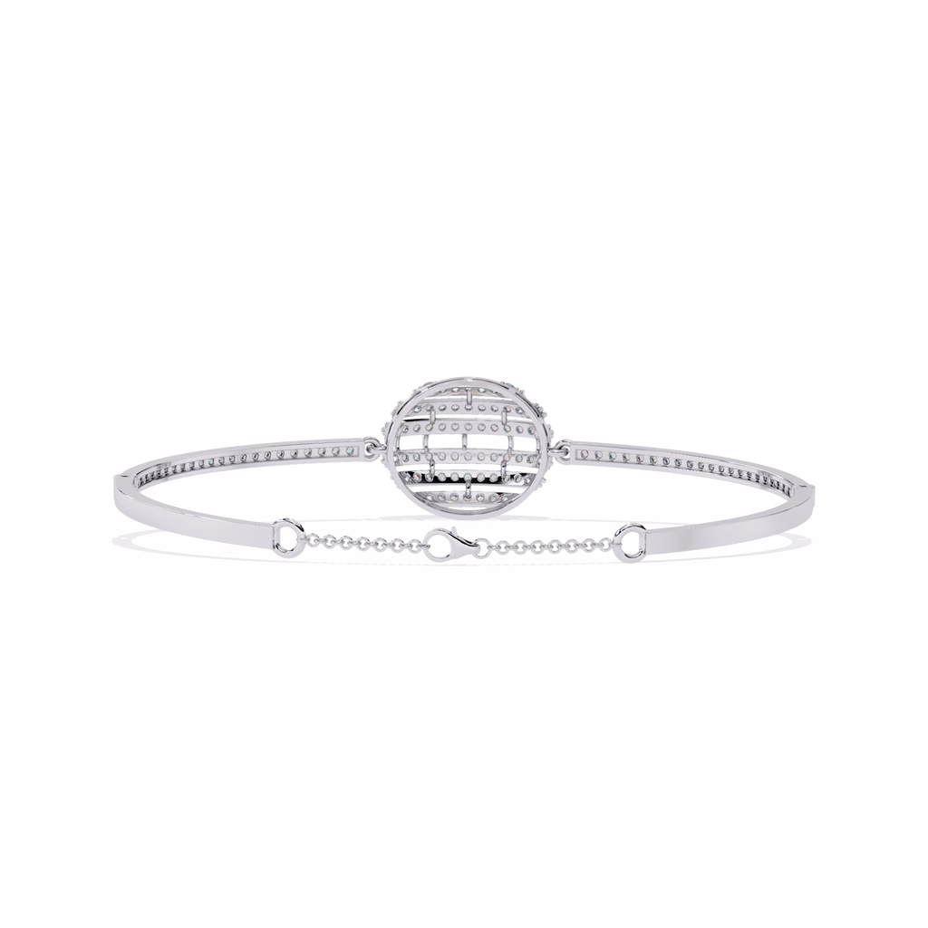 Halo Diamond Cuff Bracelet