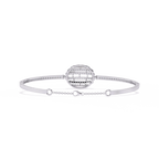 Halo Diamond Cuff Bracelet