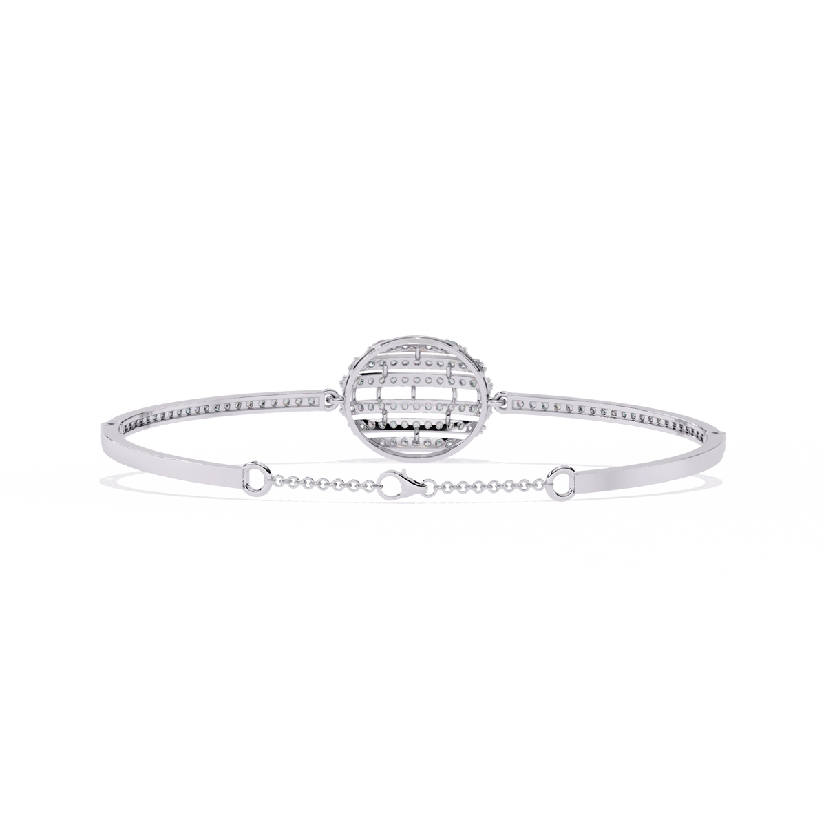 Halo Diamond Cuff Bracelet