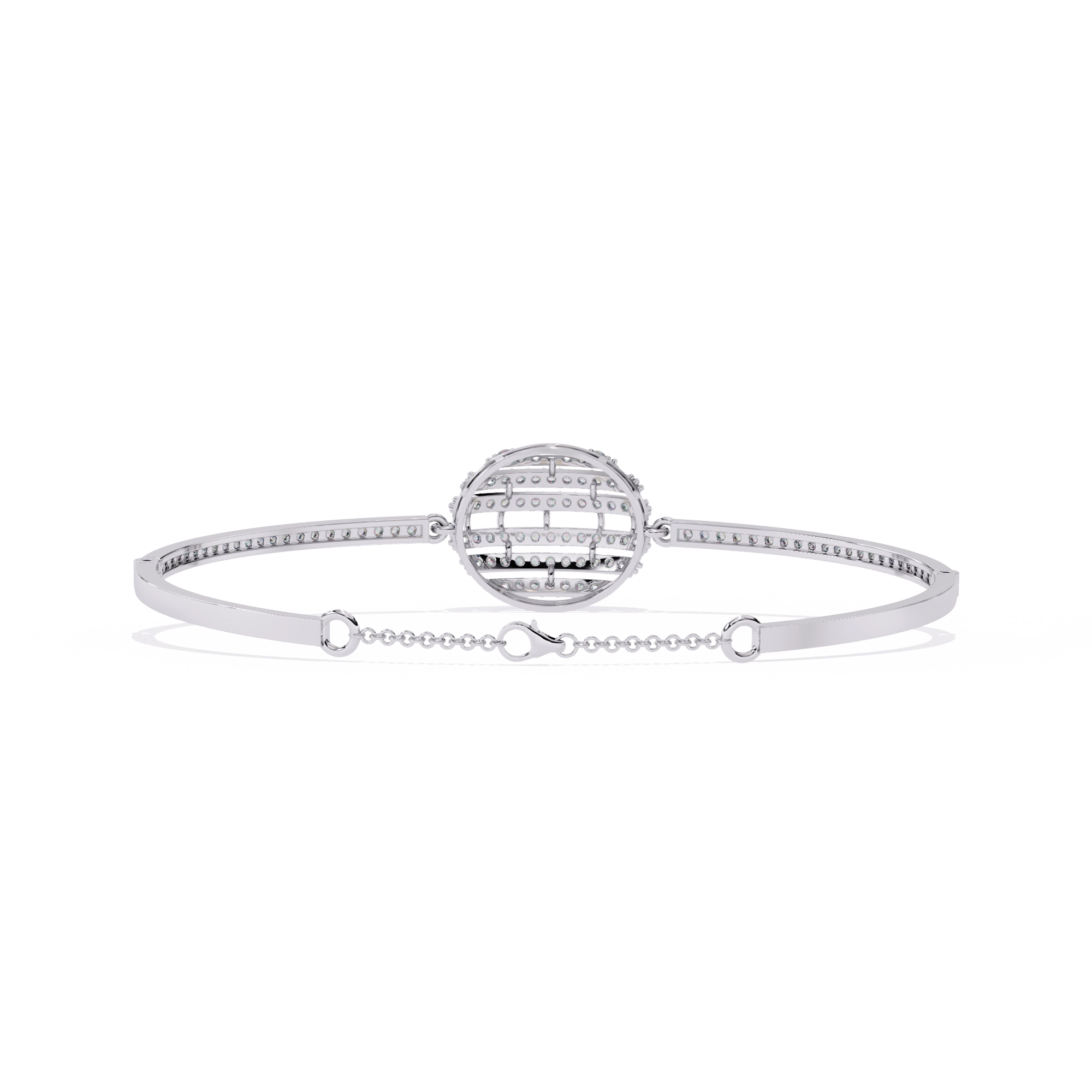 Halo Diamond Cuff Bracelet