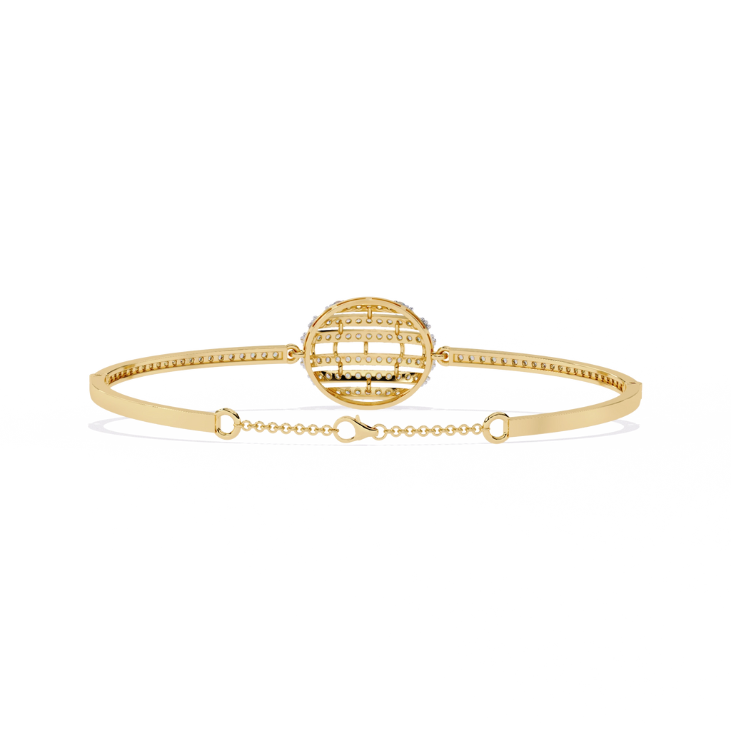 Halo Diamond Cuff Bracelet