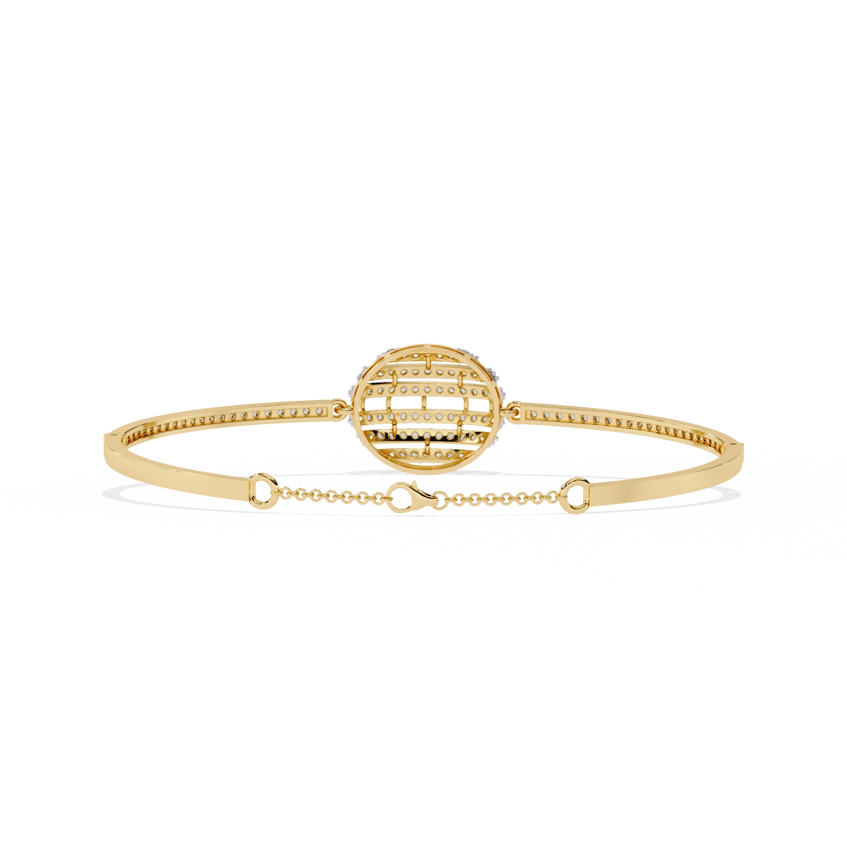 Halo Diamond Cuff Bracelet