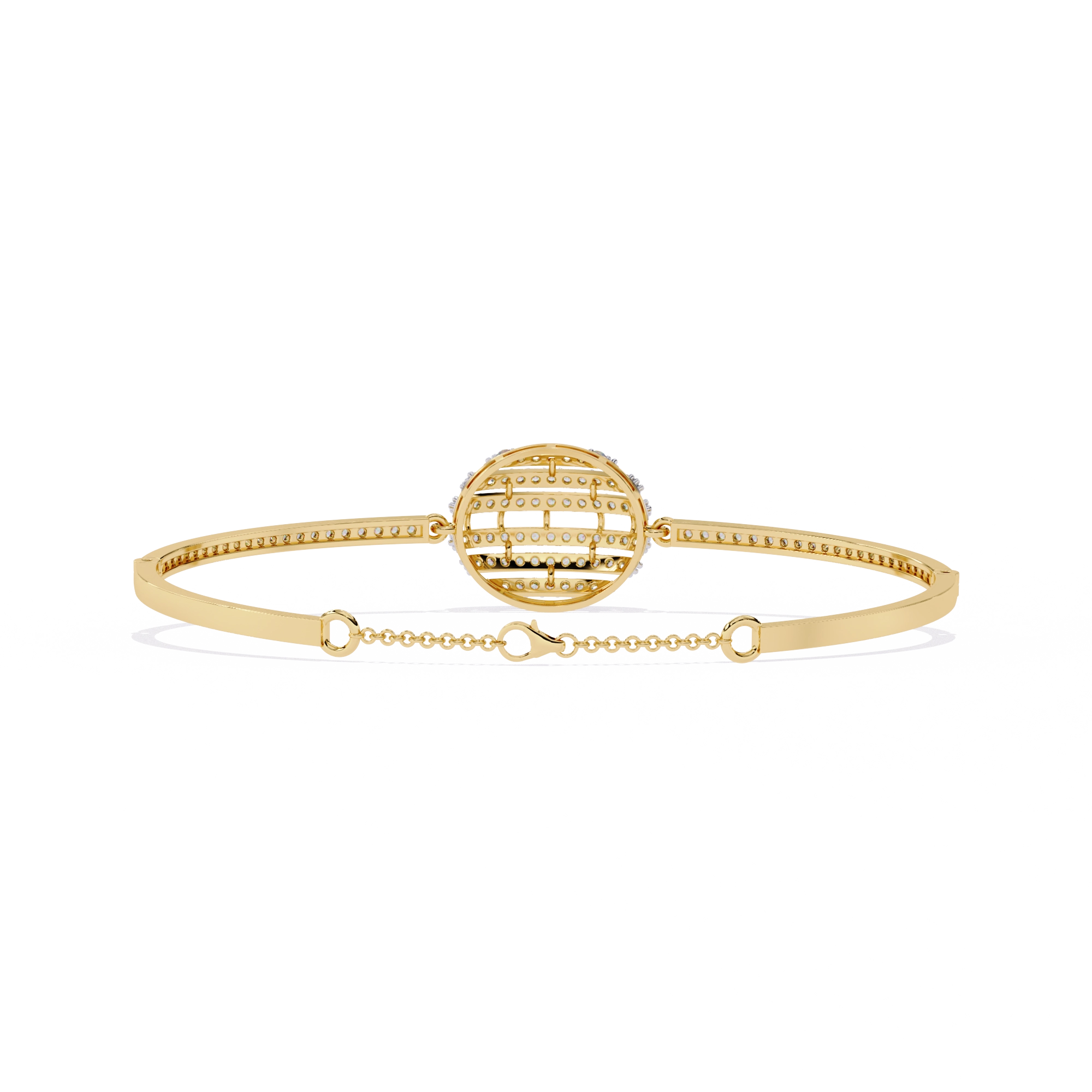 Halo Diamond Cuff Bracelet