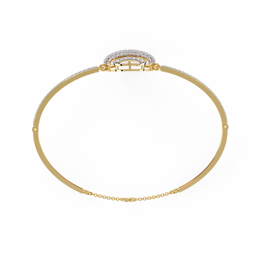 Halo Diamond Cuff Bracelet