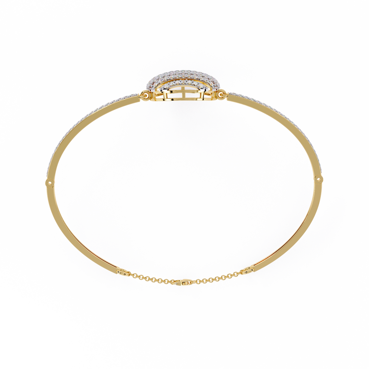Halo Diamond Cuff Bracelet