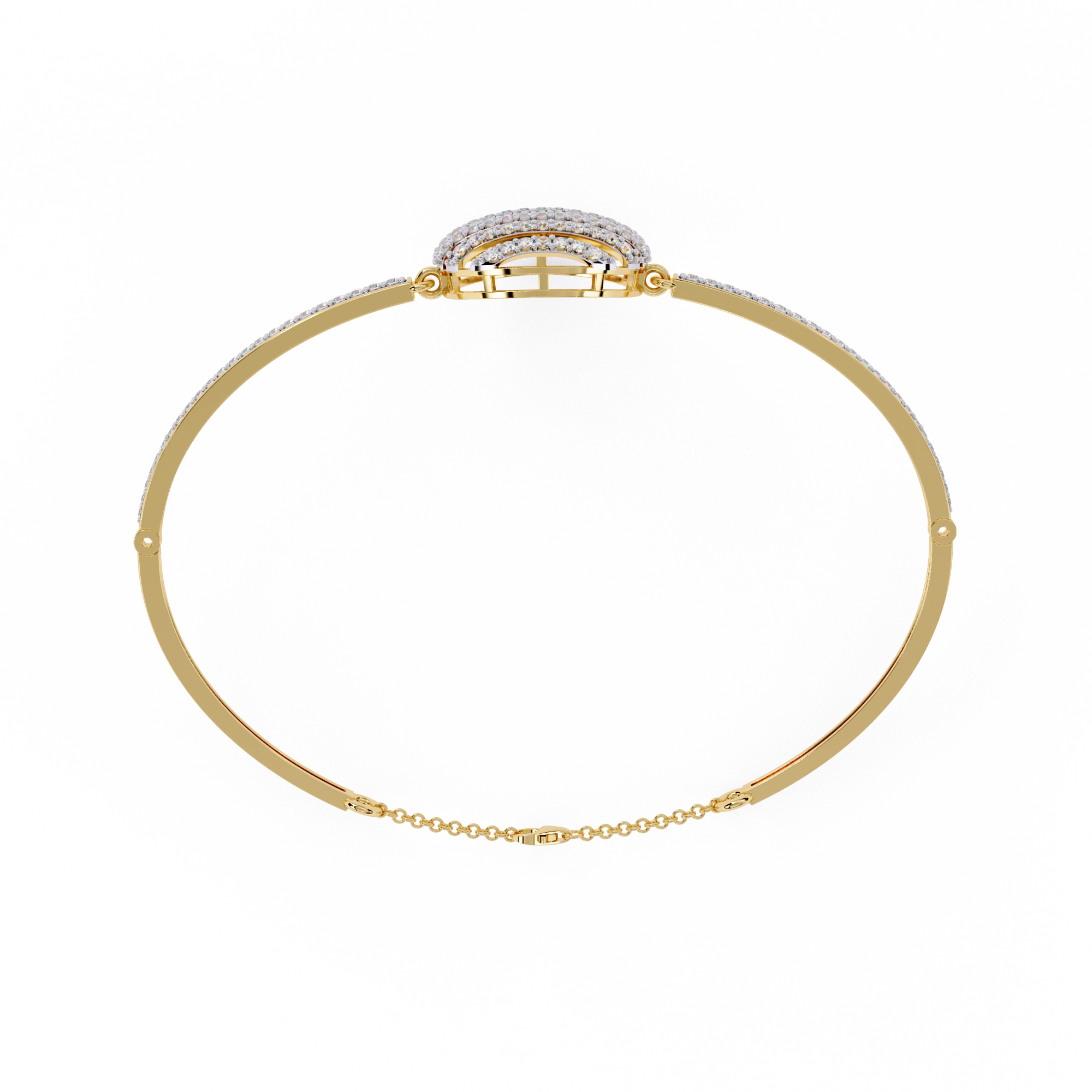Halo Diamond Cuff Bracelet