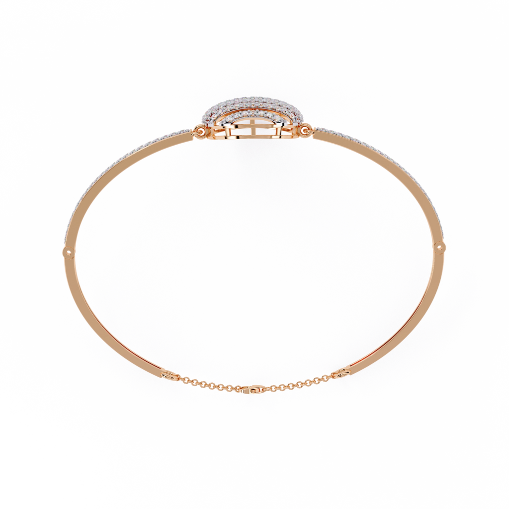 Halo Diamond Cuff Bracelet