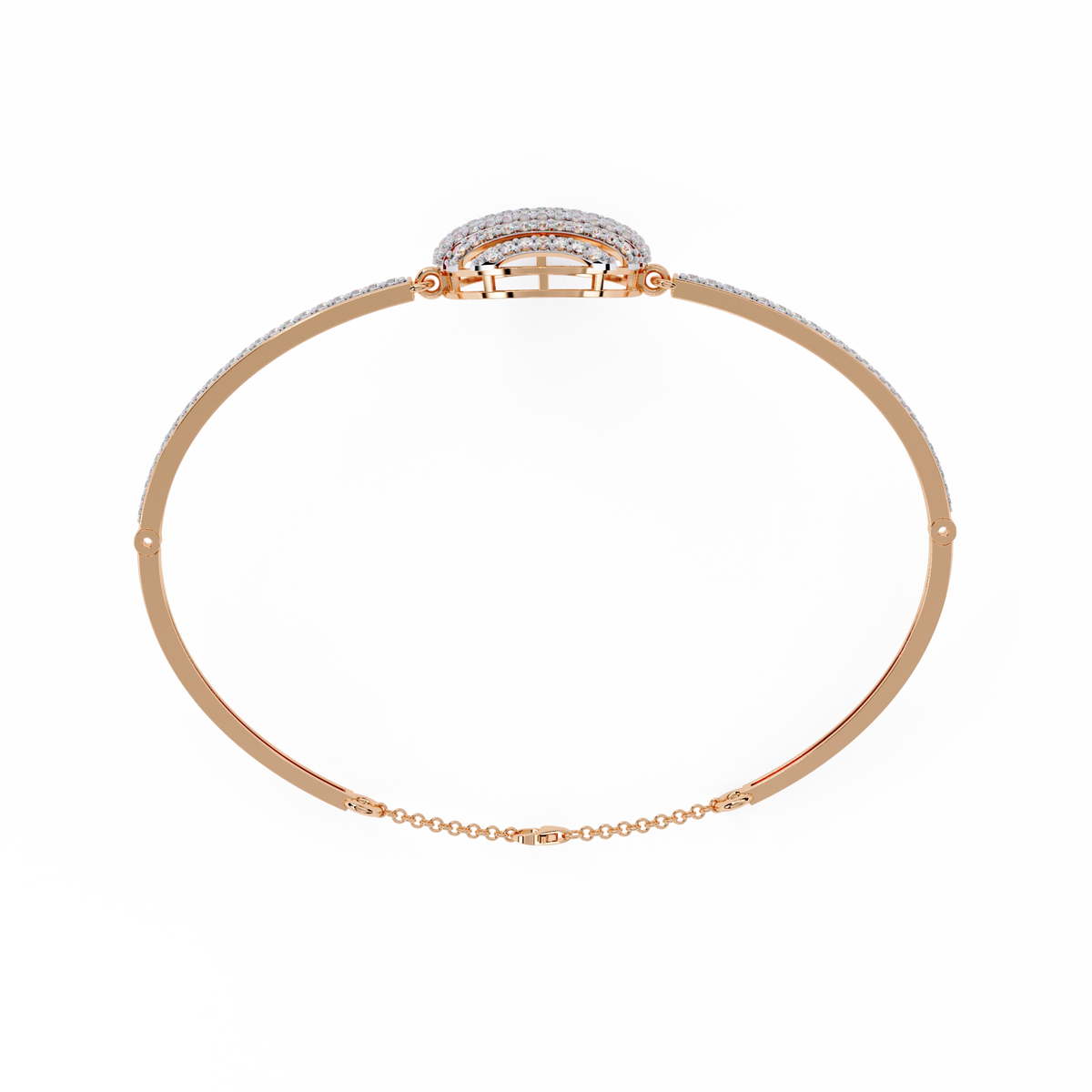 Halo Diamond Cuff Bracelet