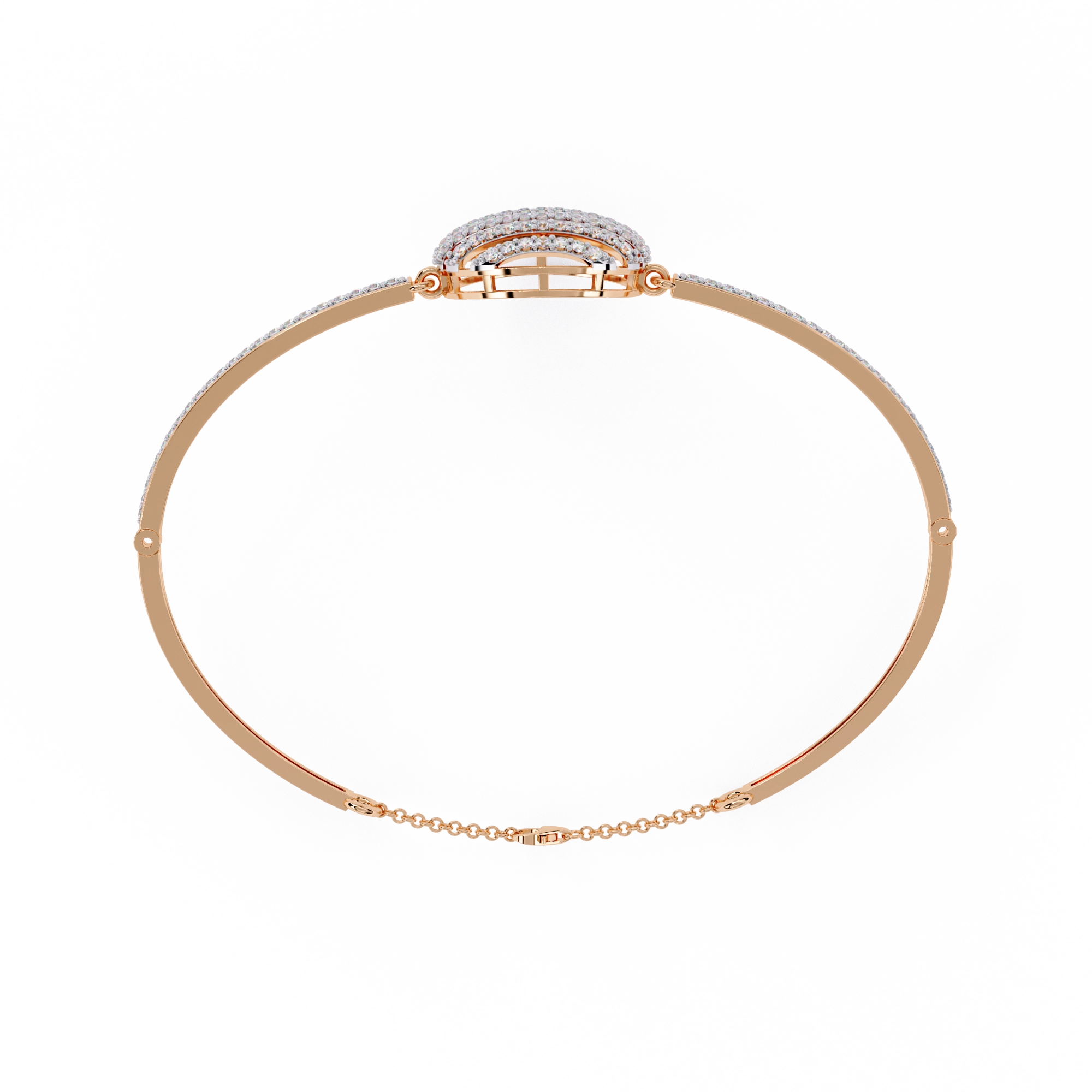 Halo Diamond Cuff Bracelet