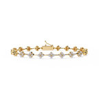 Floral Diamond Link Bracelet