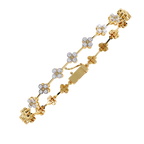 Floral Diamond Link Bracelet