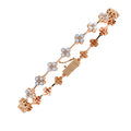 Floral Diamond Link Bracelet