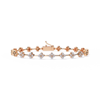 Floral Diamond Link Bracelet
