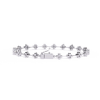 Floral Diamond Link Bracelet