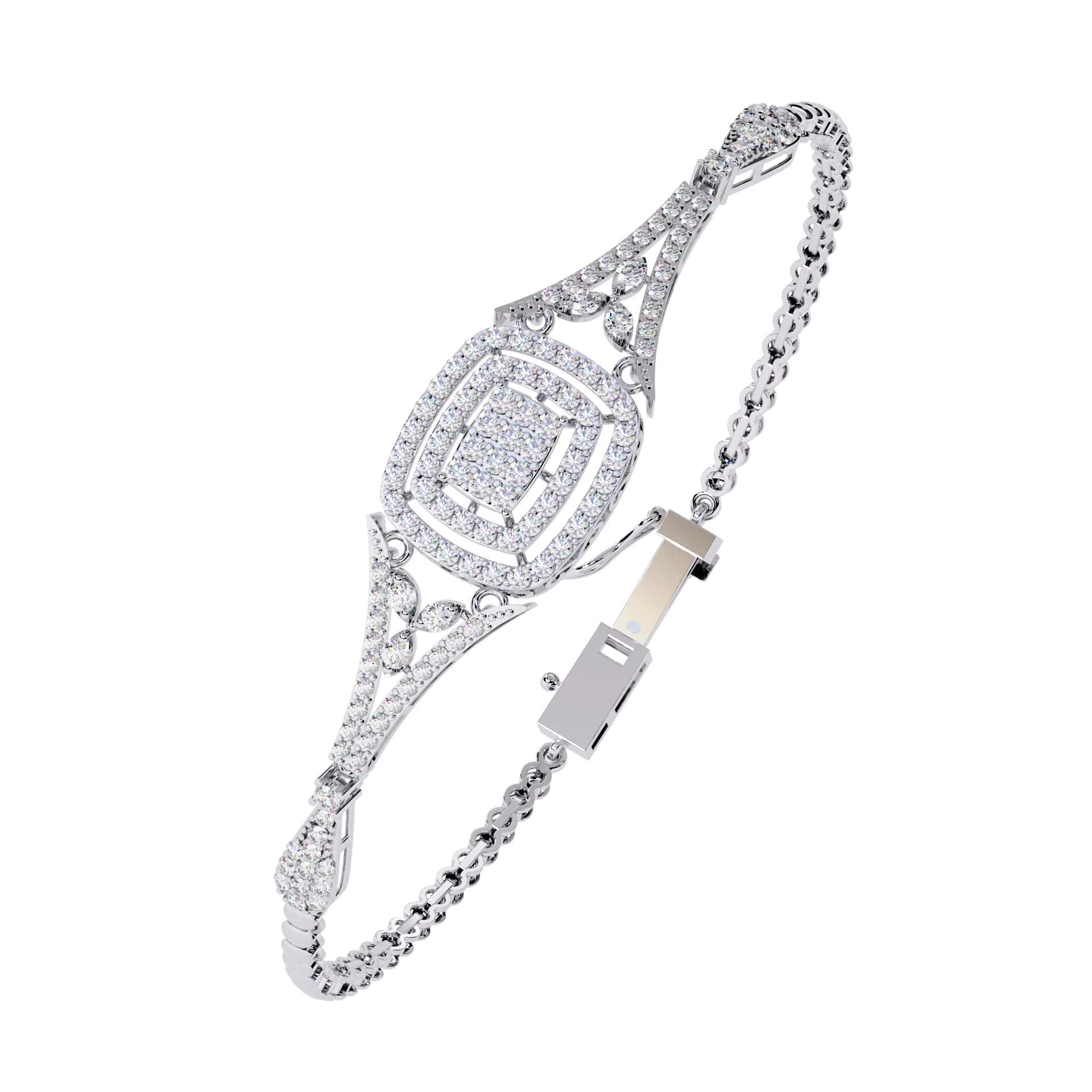 Vintage Diamond Statement Bracelet