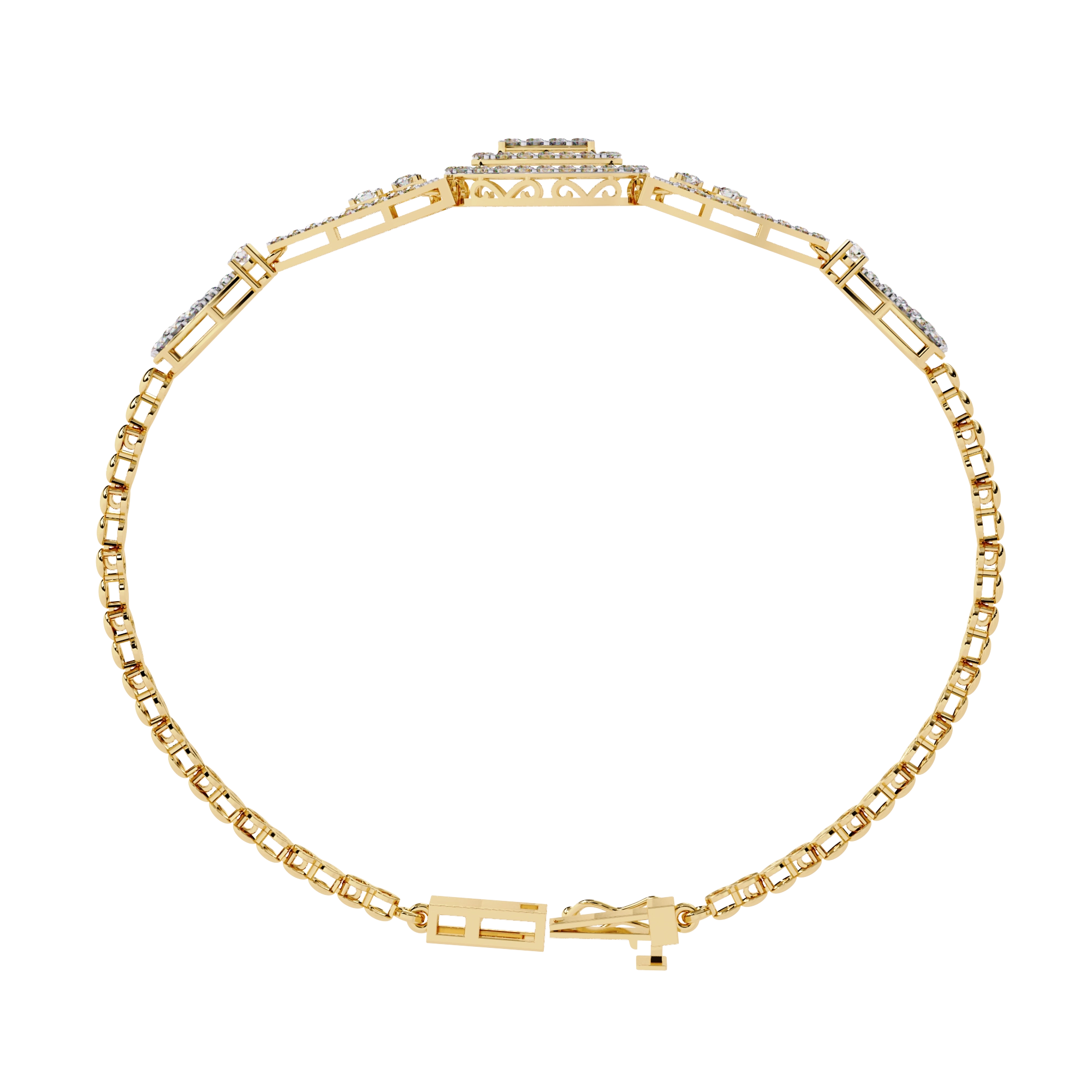 Vintage Diamond Statement Bracelet