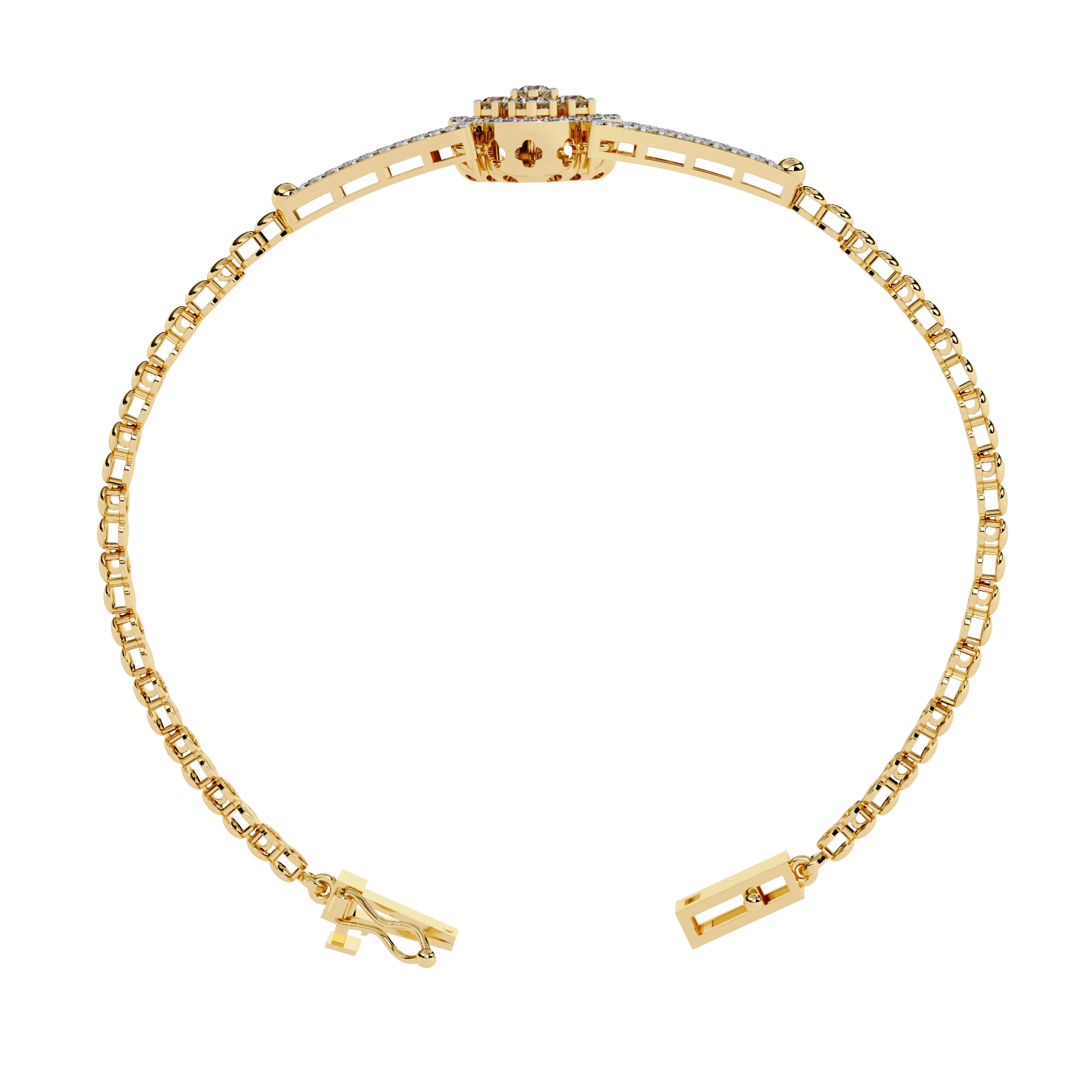 Round Diamond Chain Bracelet