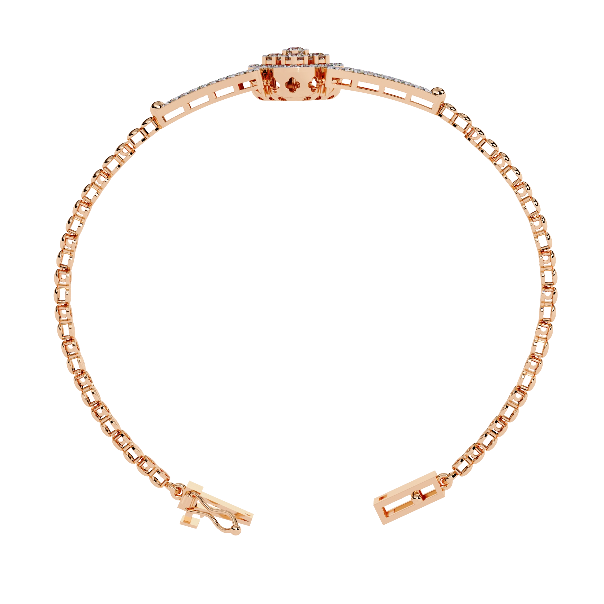 Round Diamond Chain Bracelet
