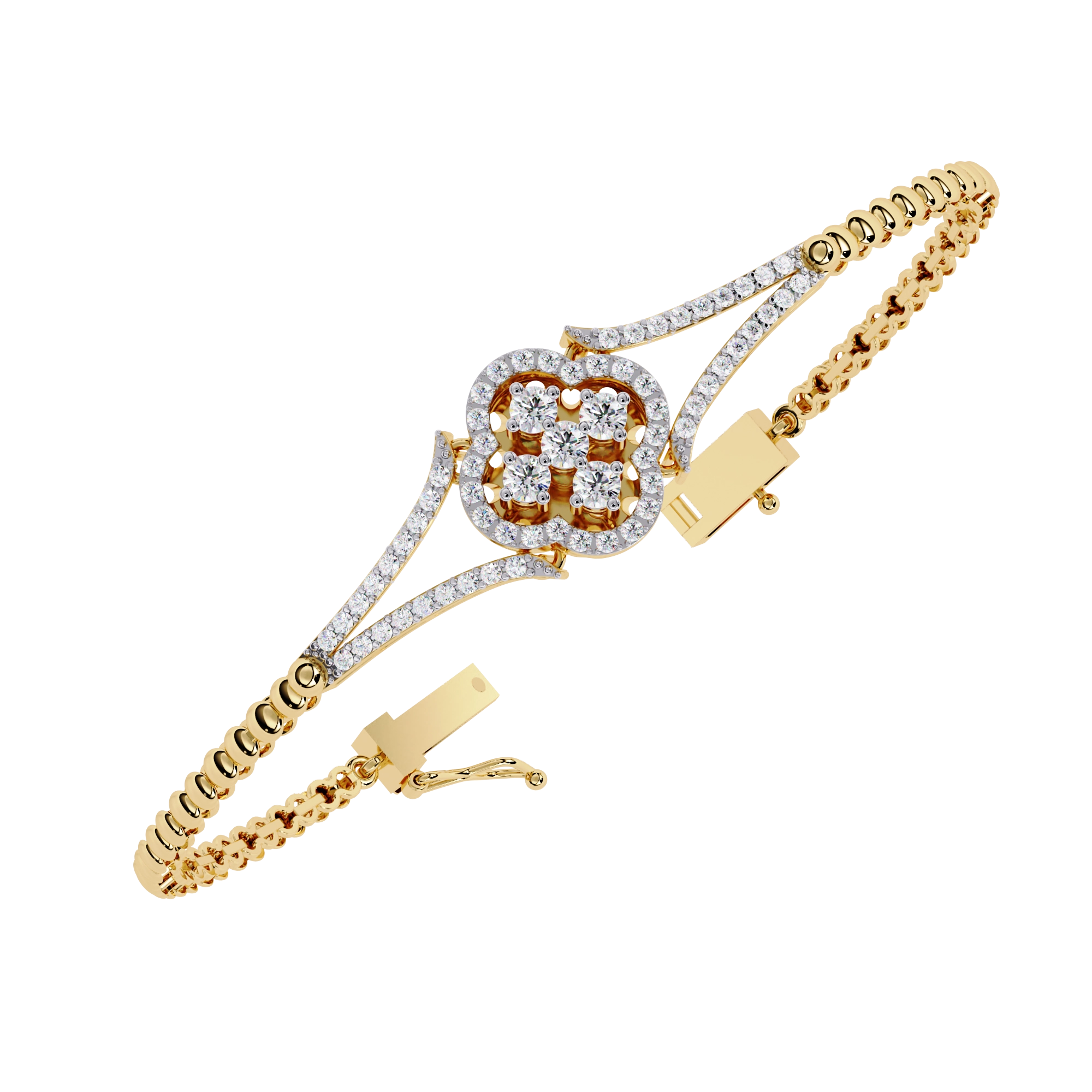 Round Diamond Chain Bracelet