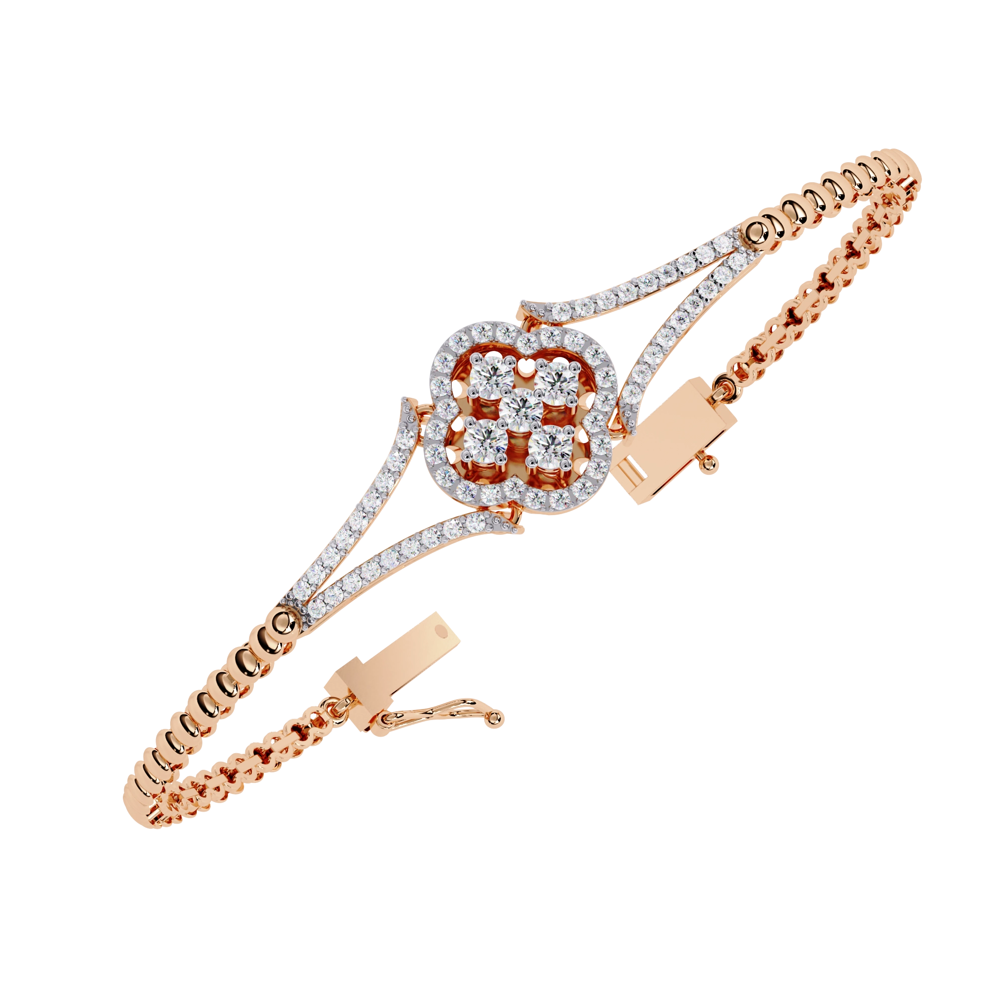 Round Diamond Chain Bracelet