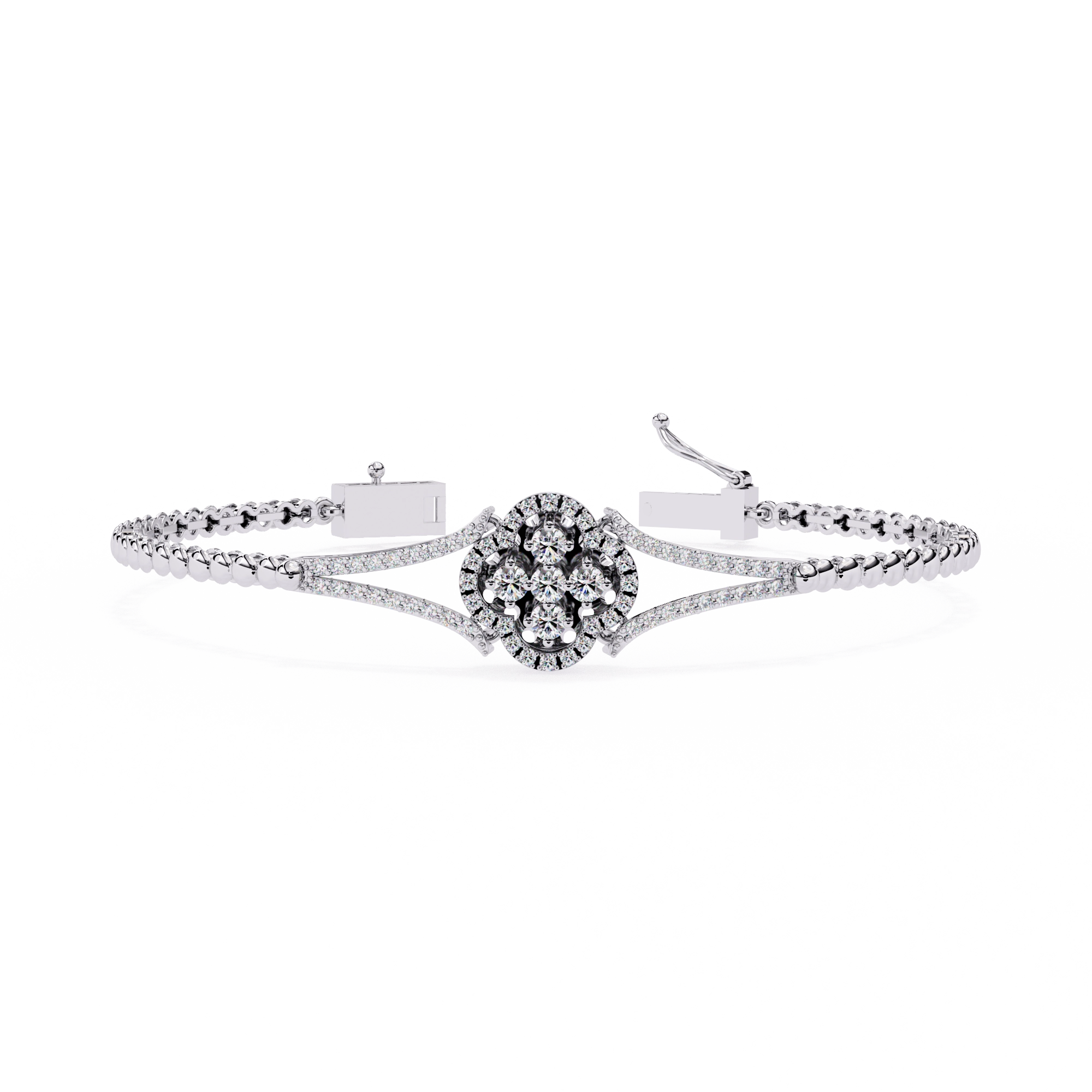 Round Diamond Chain Bracelet