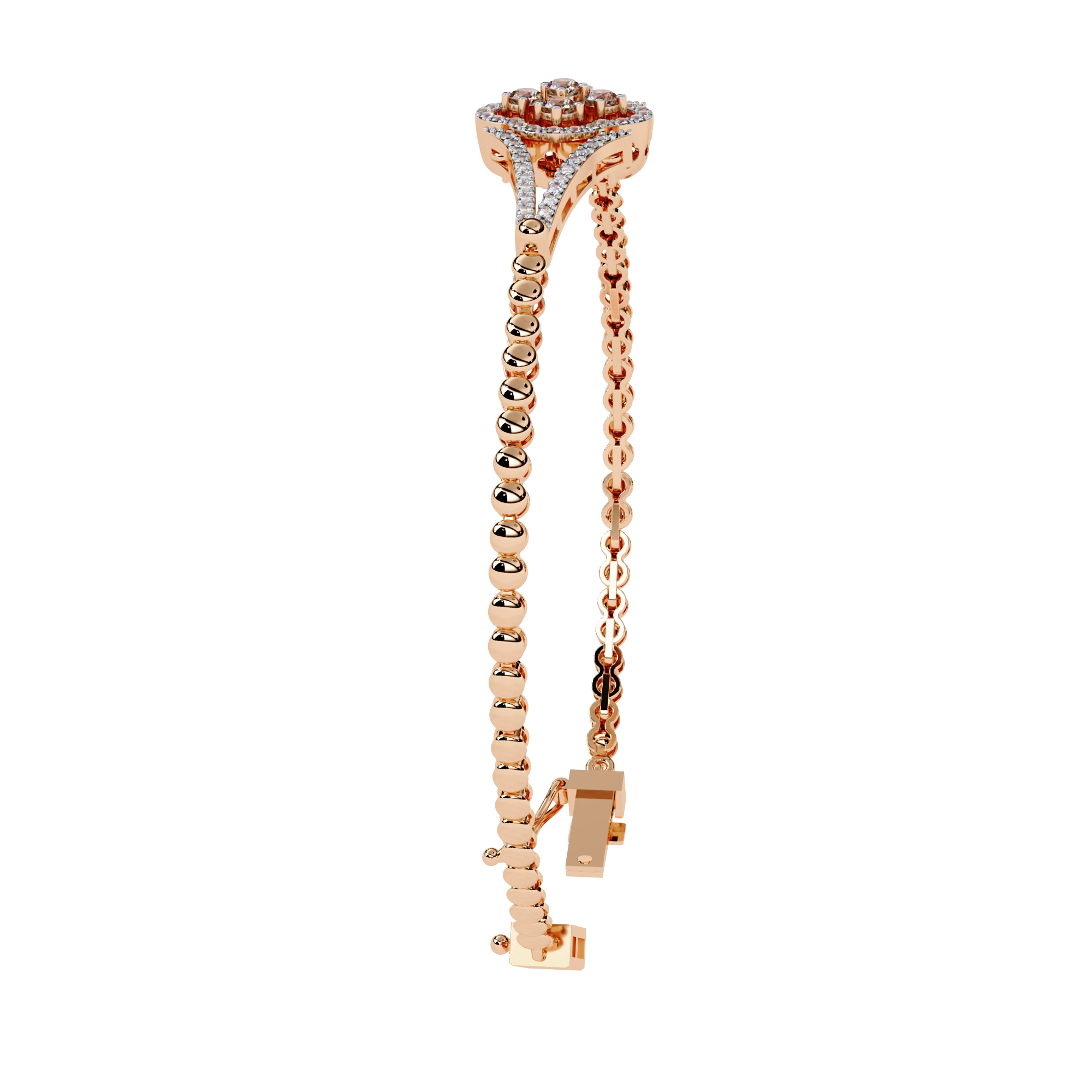 Round Diamond Chain Bracelet