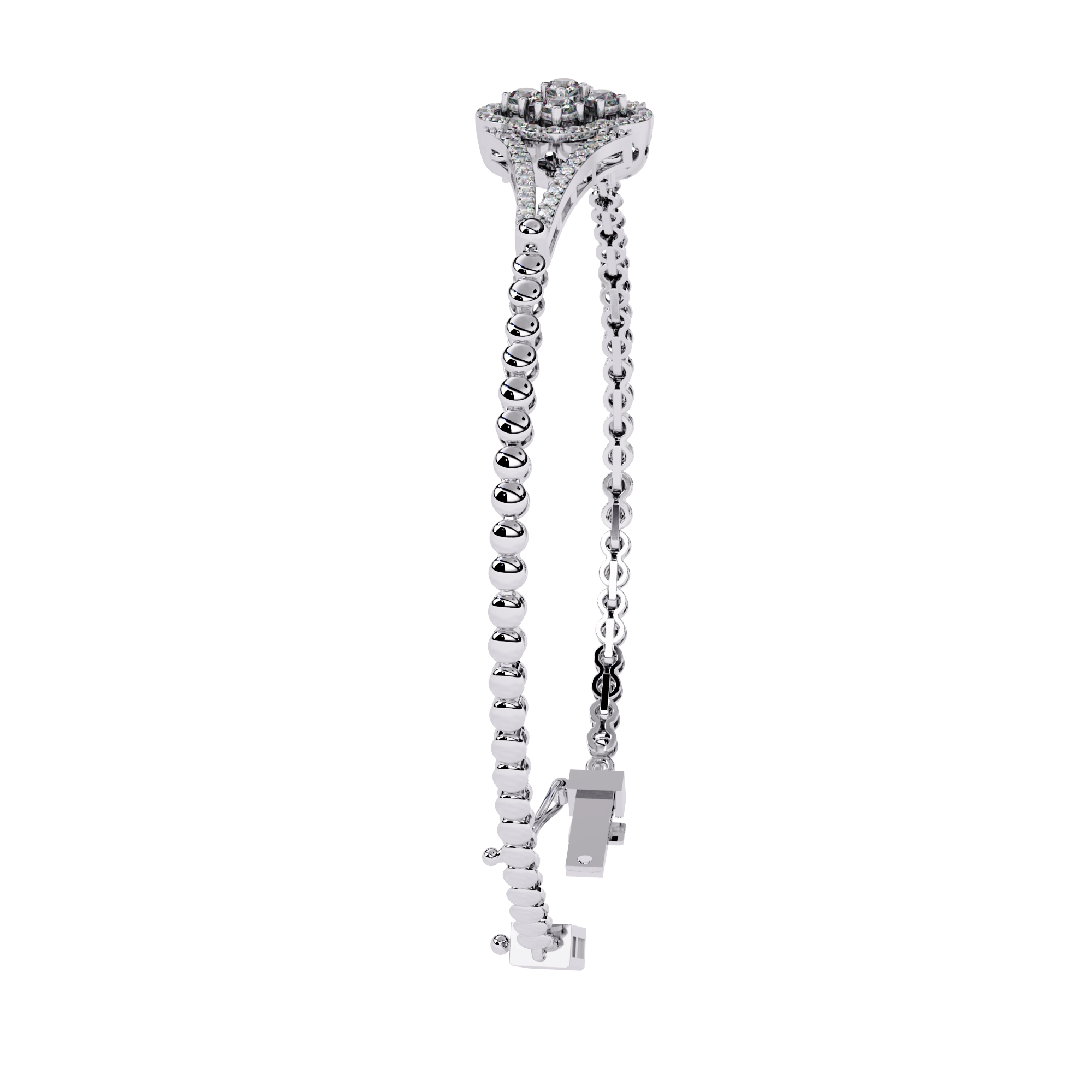 Round Diamond Chain Bracelet