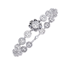 Floral Diamond Charm Bracelet
