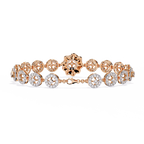 Floral Diamond Charm Bracelet