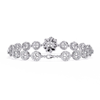 Floral Diamond Charm Bracelet