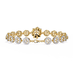 Floral Diamond Charm Bracelet