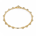 Floral Diamond Charm Bracelet