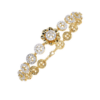 Floral Diamond Charm Bracelet