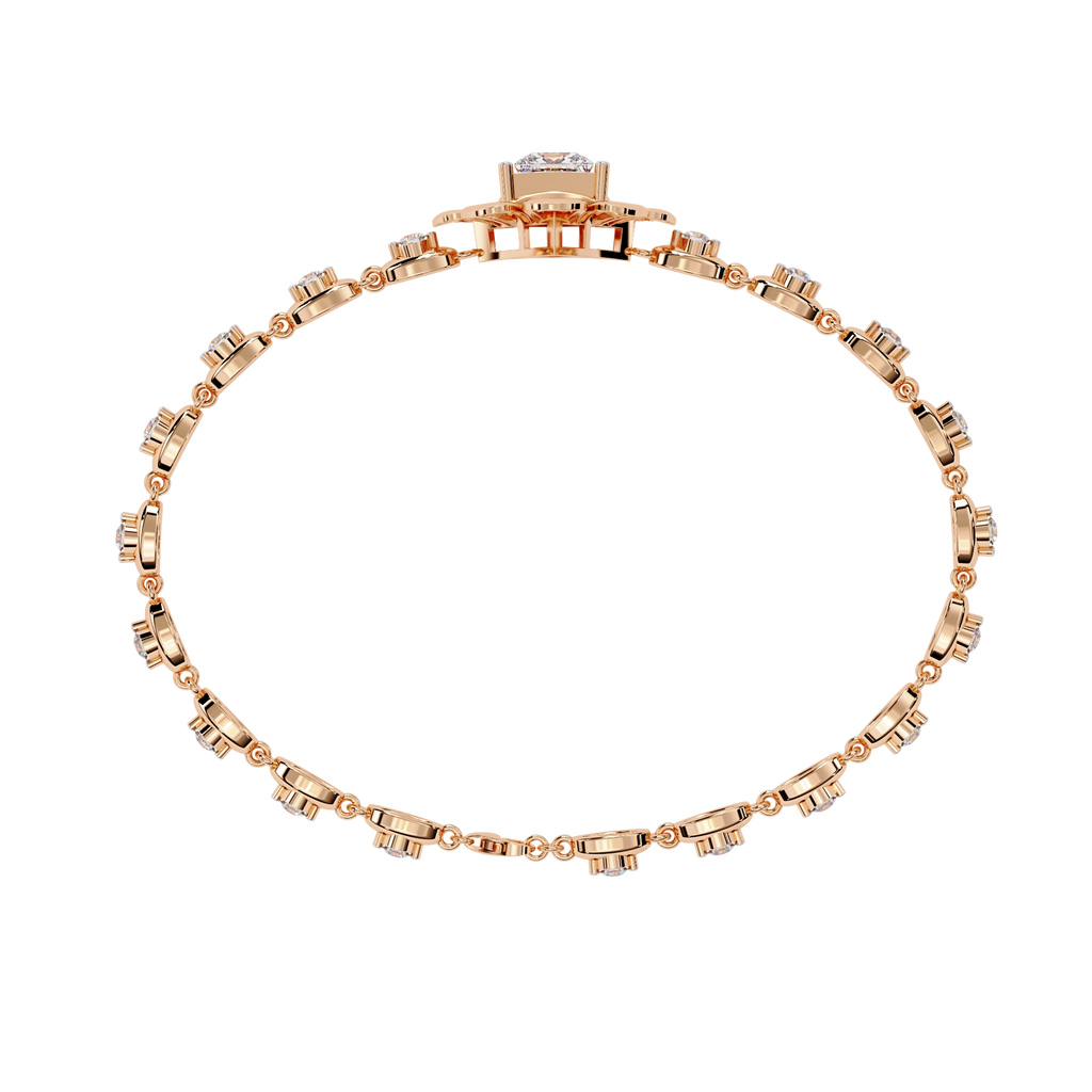 Minimal Floral Diamond Bracelet
