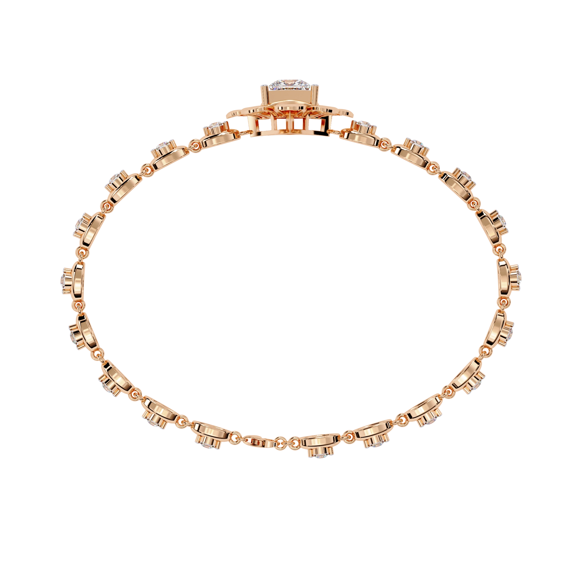 Minimal Floral Diamond Bracelet