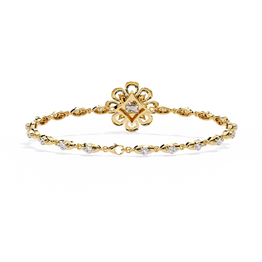 Minimal Floral Diamond Bracelet