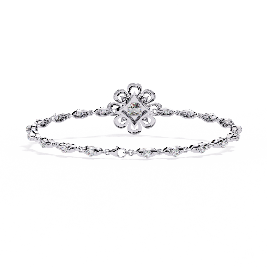 Minimal Floral Diamond Bracelet