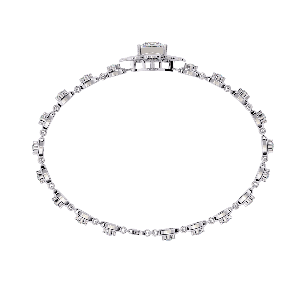 Minimal Floral Diamond Bracelet