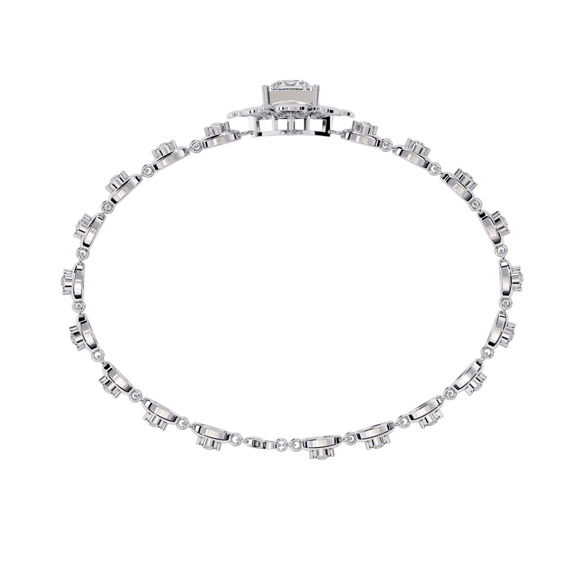 Minimal Floral Diamond Bracelet
