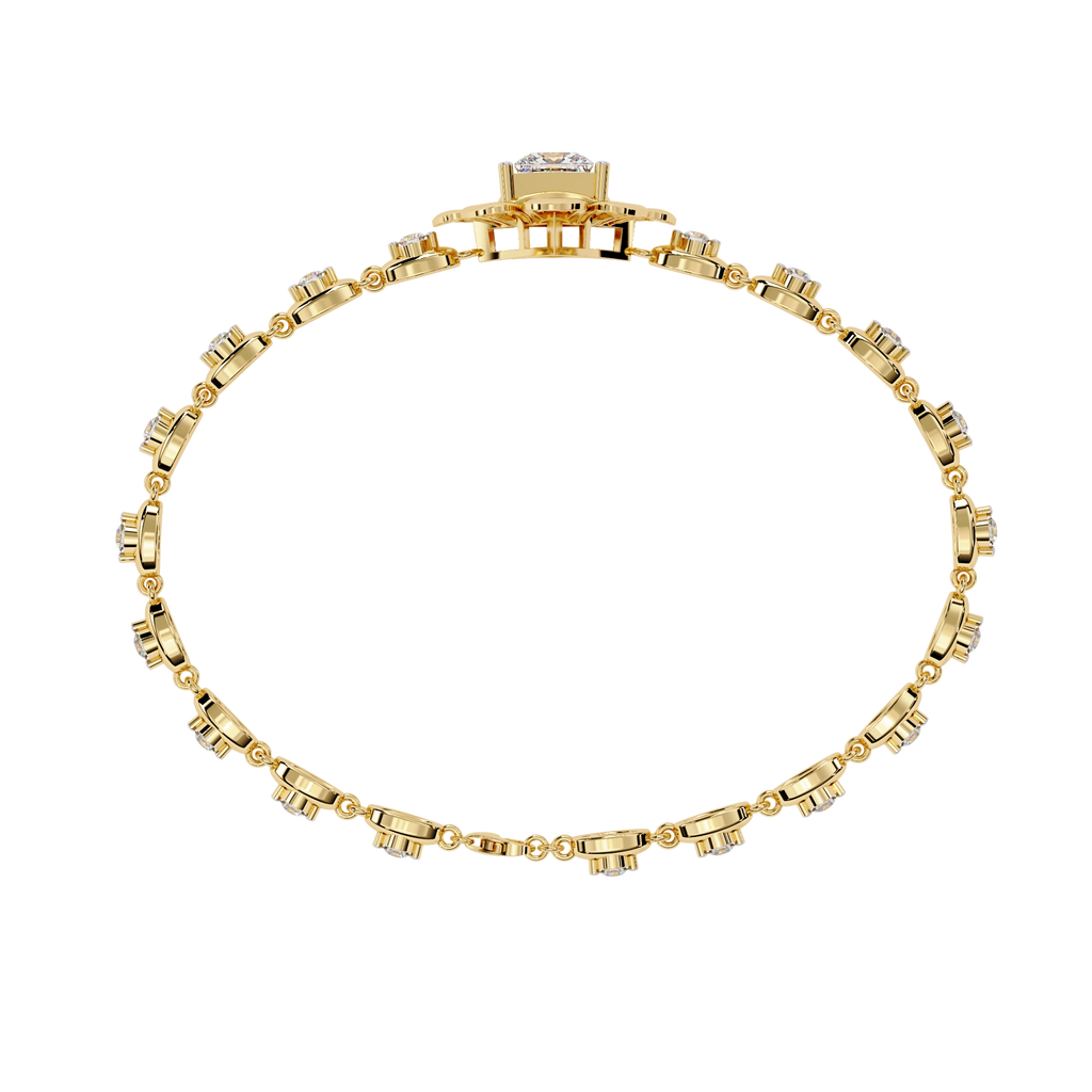 Minimal Floral Diamond Bracelet