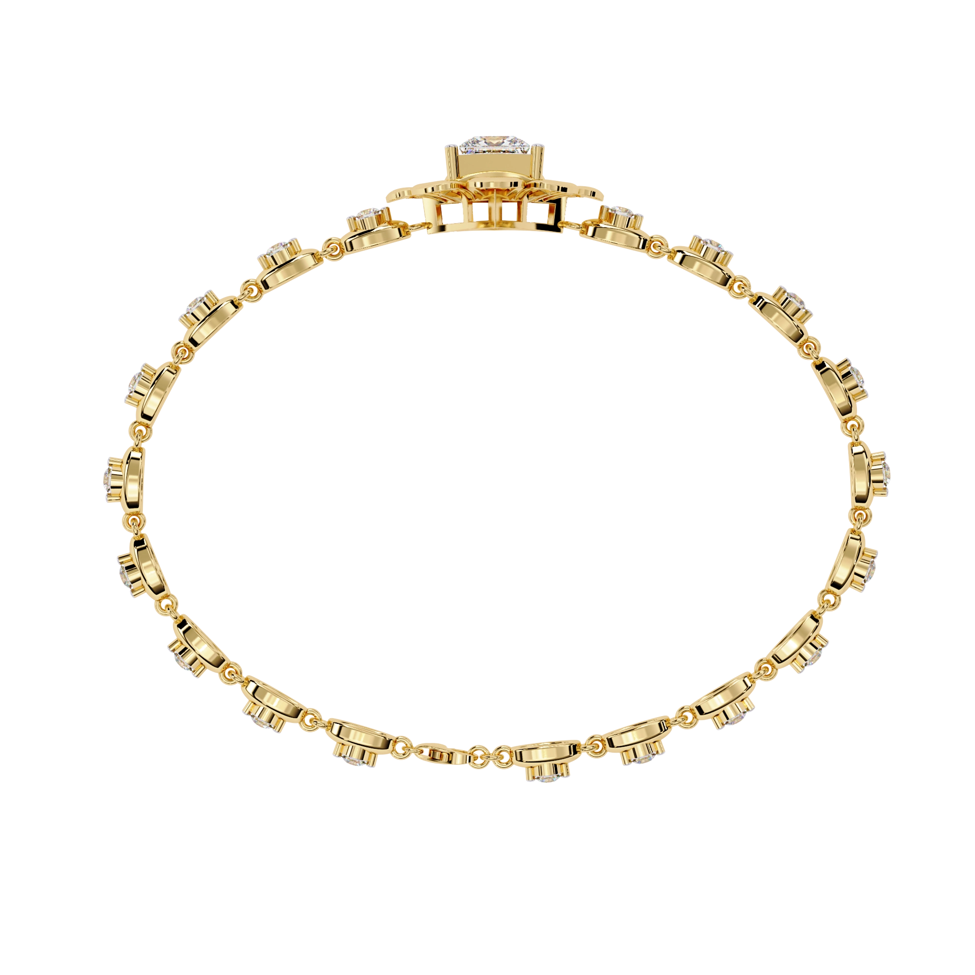 Minimal Floral Diamond Bracelet
